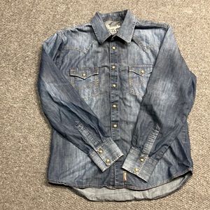 Mens Wrangler Denim Retro - Button Down - L